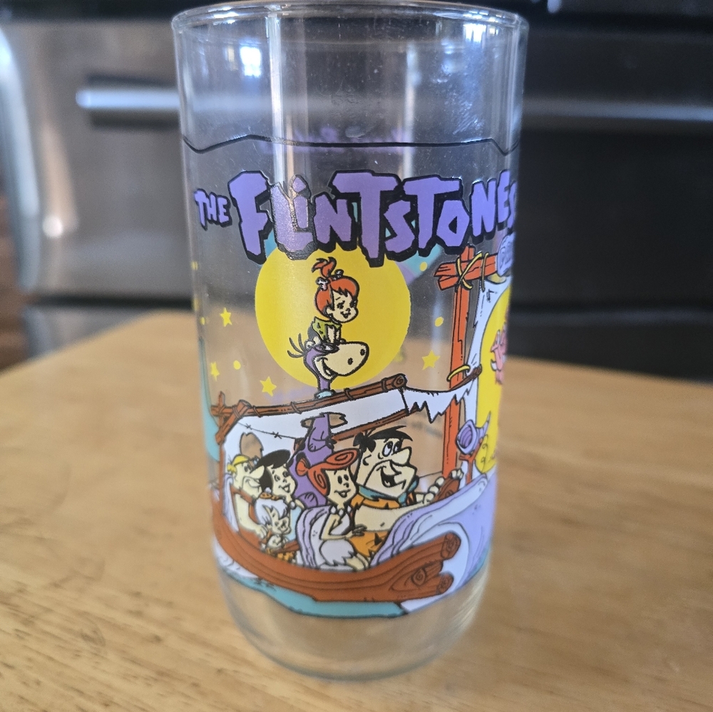 (6) 30th Anniversary Flintstones Glass Collectors Cup - Picture 2 of 5